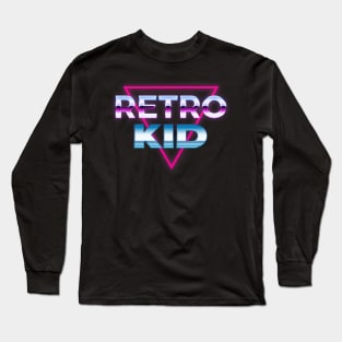 Retro Kid 80s Retrowave Long Sleeve T-Shirt